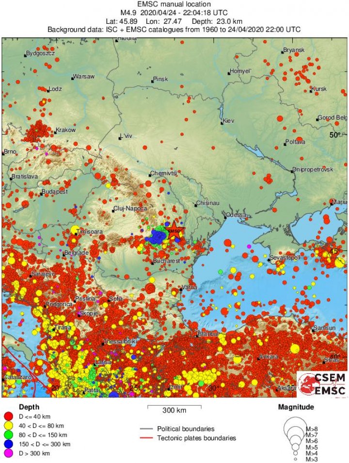 Cutremur PUTERNIC în apropiere de Moldova