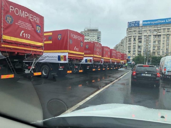 Convoiul umanitar românesc a pornit de la București spre Moldova (FOTO/VIDEO)