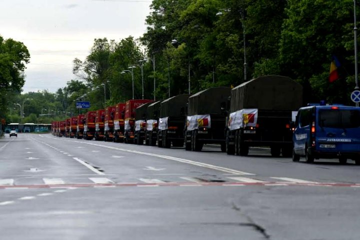 Convoiul umanitar românesc a pornit de la București spre Moldova (FOTO/VIDEO)