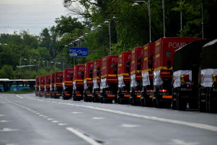 Convoiul umanitar românesc a pornit de la București spre Moldova (FOTO/VIDEO)