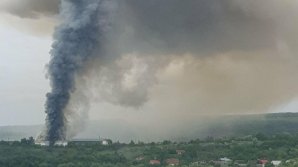 Incendiu violent la Suruceni. Un depozit cu vin arde (VIDEO)