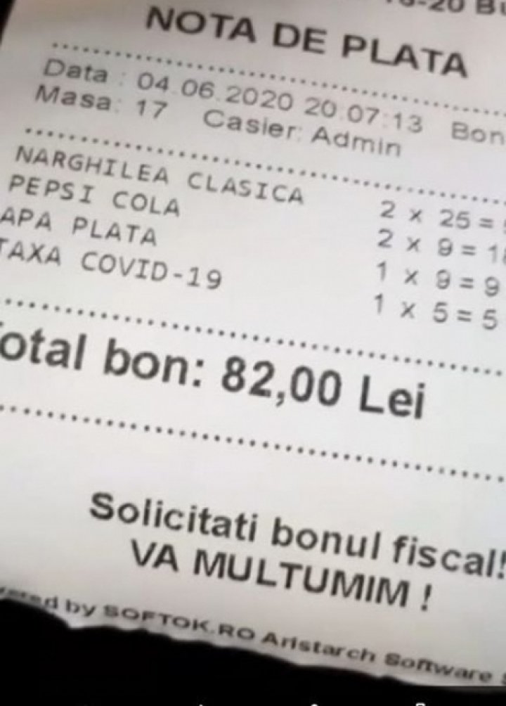 Unele restaurante din România au început să includă taxa COVID în nota de plată