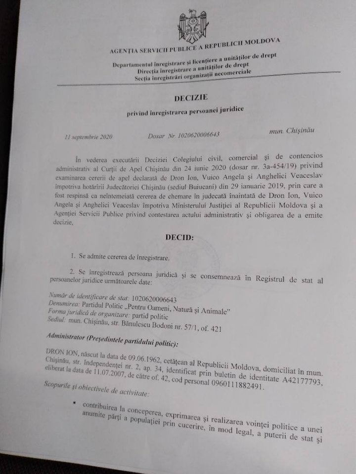 Un nou partid a apărut pe arena politică din Republica Moldova. Cum se numește și cine este liderul