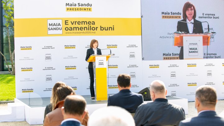 Candidatul PAS, Maia Sandu, s-a lansat în campania prezidențială: Este vremea ca oamenii buni să facă un pas în față (FOTOREPORT)