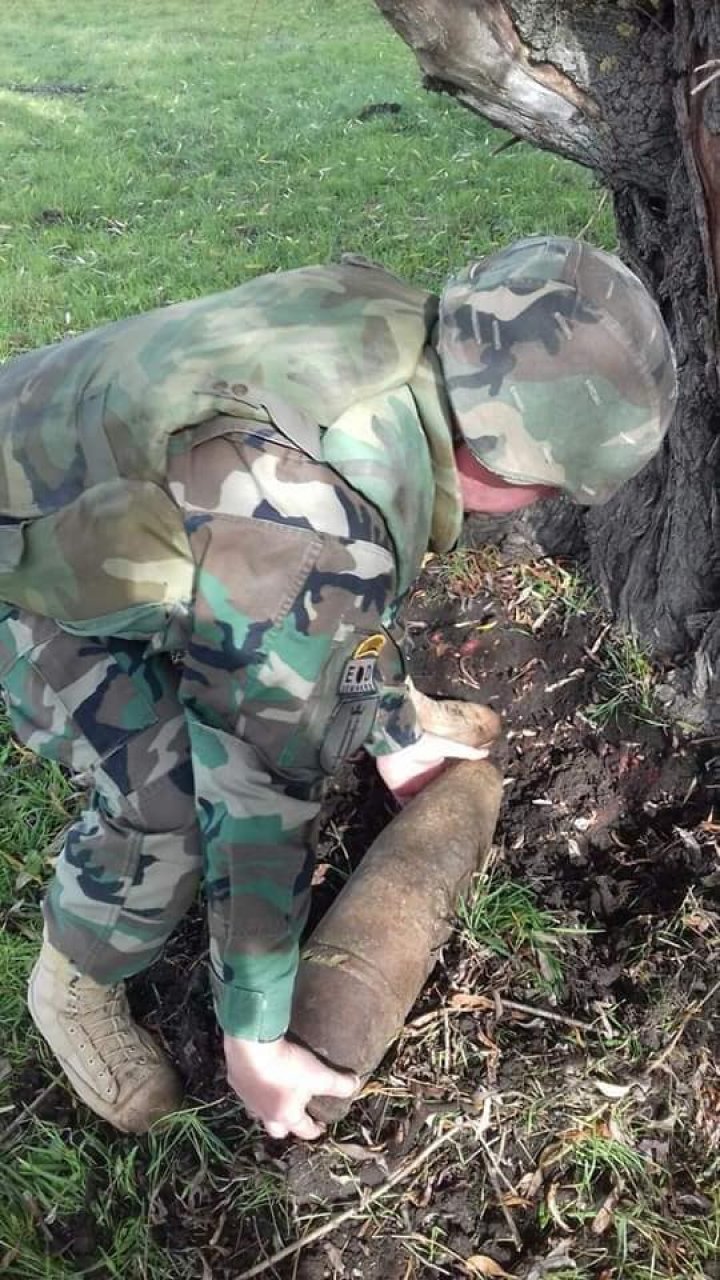 DESCOPERIRE PERICULOASĂ la marginea pădurii din satul Horești. Ce a găsit un localnic (FOTO)
