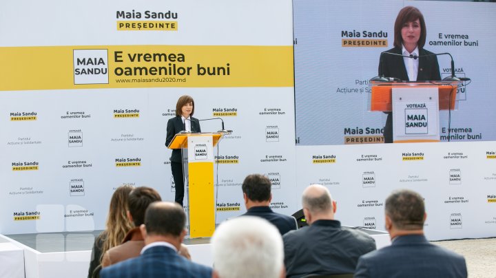 Candidatul PAS, Maia Sandu, s-a lansat în campania prezidențială: Este vremea ca oamenii buni să facă un pas în față (FOTOREPORT)