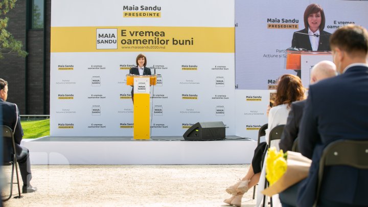 Candidatul PAS, Maia Sandu, s-a lansat în campania prezidențială: Este vremea ca oamenii buni să facă un pas în față (FOTOREPORT)