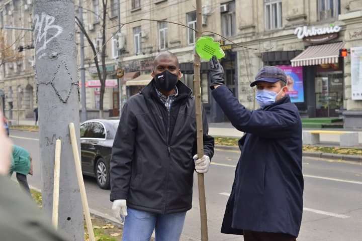 Primarul general al Capitalei, Ion Ceban, la plantat copaci cu ambasadorii acreditaţi în ţara noastră (FOTO)