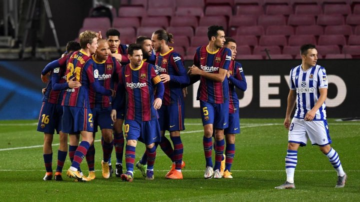 FC Barcelona a câștigat cu 2-1 partida cu Real Sociedad în etapa a 19-a din La Liga