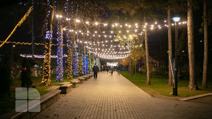 De 1 decembrie a fost inaugurat Pomul de Crăciun. Vezi programul artistic al sărbătorilor de iarnă din acest an (FOTO)