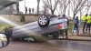 Accident pe bulevardul Dacia din Capitală. O maşină s-a răsturnat (FOTO)