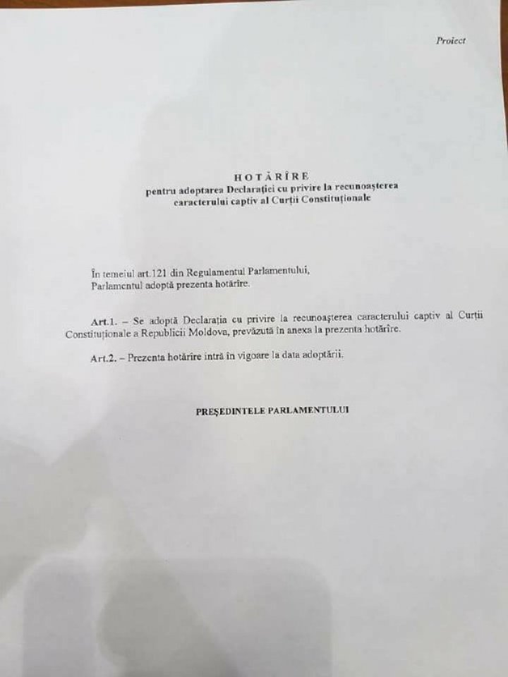 Fracțiunea PAS boicotează ședința Parlamentului. Grosu: Va fi o zi a populismului și de atac asupra Curții Constituționale