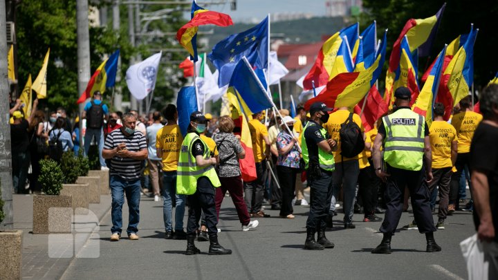 Protest la CEC. Mai multe partide, nemulțumite de numărul mic de secții de votare deschise peste hotare (FOTOREPORT)