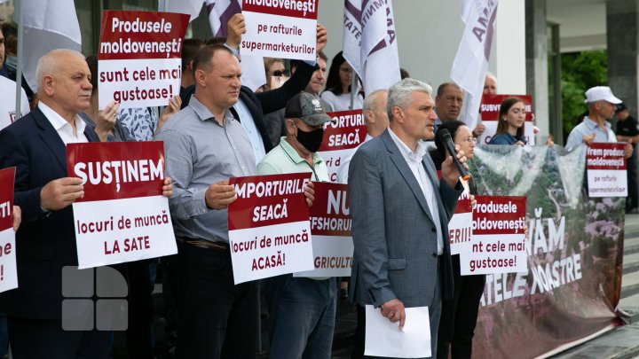 Protest în faţa Ministerului Agriculturii. Platforma DA, nemulţumită de politica ineficientă a instituţiei faţă de fermieri şi antreprenorii de la sate (FOTO)