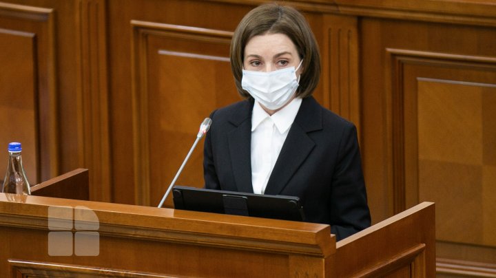 Maia Sandu a susţinut un discurs de la tribuna Parlamentului şi a anunţat când va fi votat noul Guvern