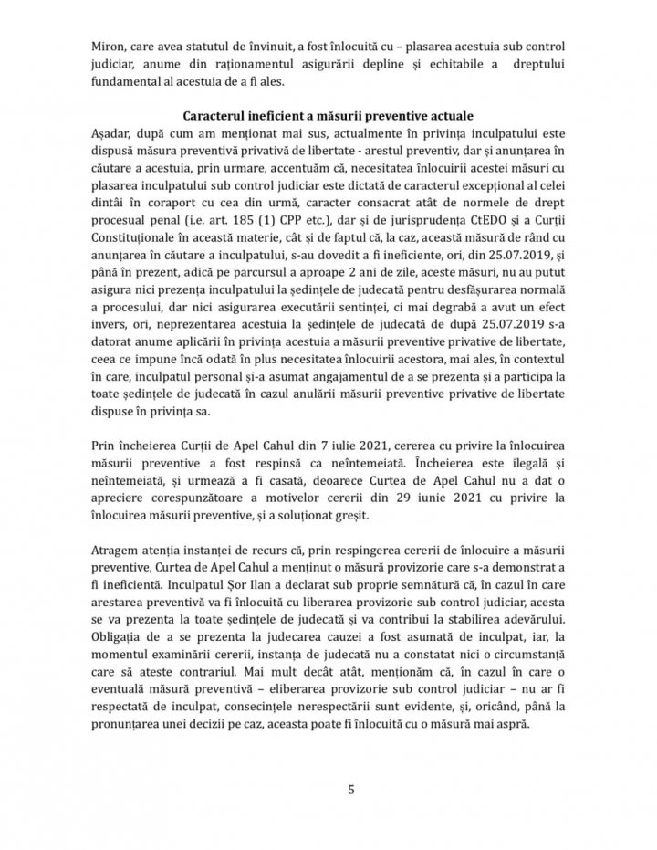 Ila Șor: Dacă CSJ va anula mandatul meu de arestare, până diseară voi fi în fața procurorilor pentru a depune mărturii