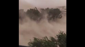 FURTUNĂ de nisip în Spania. Rafalele au atins 100 de kilometri pe oră (VIDEO)