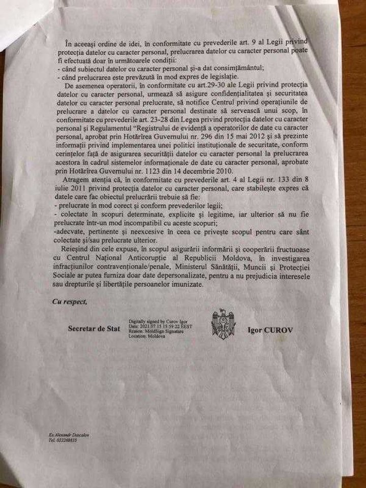 CNA va verifica baza de date cu cetăţeni imunizaţi împotriva COVID-19, oferită de Ministerul Sănătăţii