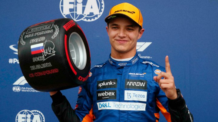 Pilotul britanic Lando Norris a obţinut primul său pole position din Formula 1