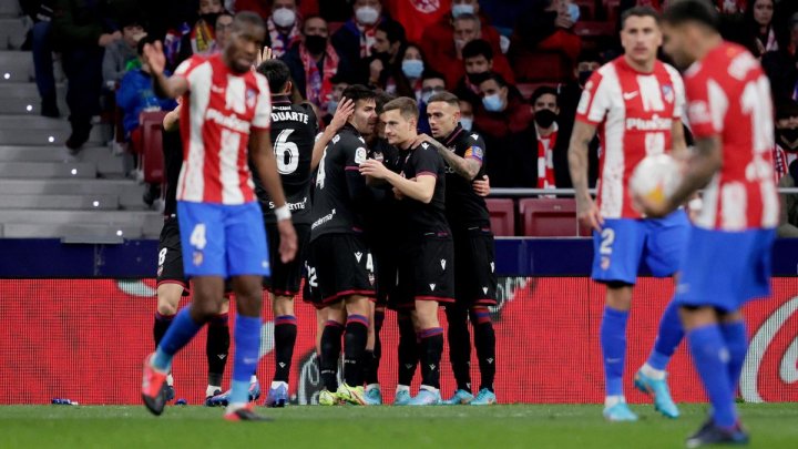 Surpriză de proporții în campionatul Spaniei. Atletico Madrid a pierdut meciul cu Levante, scor 0-1