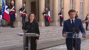 Maia Sandu s-a deplasat cu trenul spre Paris. În Capitala franceză șefa statului a avut o întrevedere cu  Emmanuel Macron 