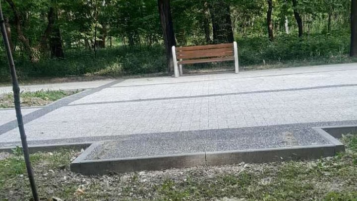 Parcul "La Izvor" a fost vandalizat. Persoane necunoscute au scos o bancă