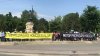 Un grup de persoane protestează în centrul Capitalei față de organizarea marșului LGBT