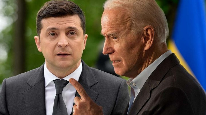 Biden a spus că Zelenski „nu a vrut să audă” avertismentele SUA privind invazia rusă. REACȚIA Kievului