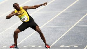 Usain Bolt vrea să înregistreze ca marcă un logo cu celebra sa poziţie de după victoriile sale în curse