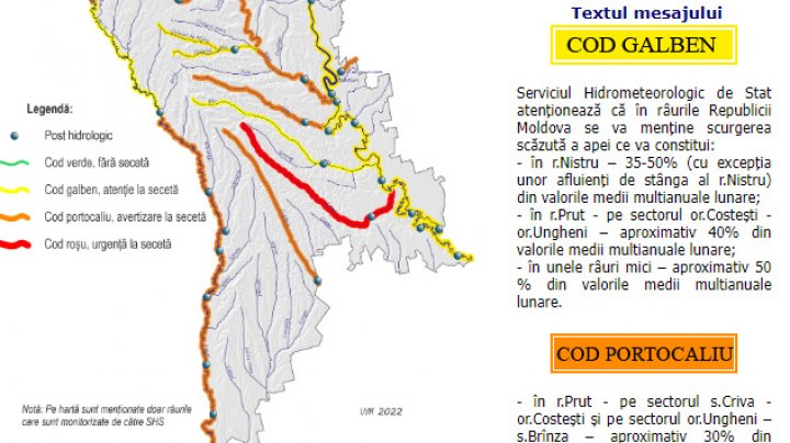 AVERTIZARE hidrologică. Specialiștii solicită populației să consume rațional resursele de apă