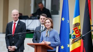 Maia Sandu a participat la inaugurarea unui proiect de eficiență energetică la școala din Holercani, Dubăsari
