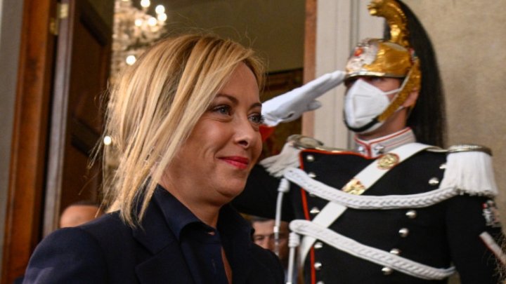 Giorgia Meloni a devenit prima femeie desemnată prim-ministru din istoria Italiei 