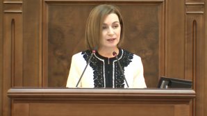 Maia Sandu, în Parlamentul României: Cu toţii suntem în pericol, iar pentru Rusia nu există reguli, nici limite