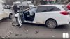 Accident rutier la o intersecție din Capitală. Două automobile s-au ciocnit violent (VIDEO)