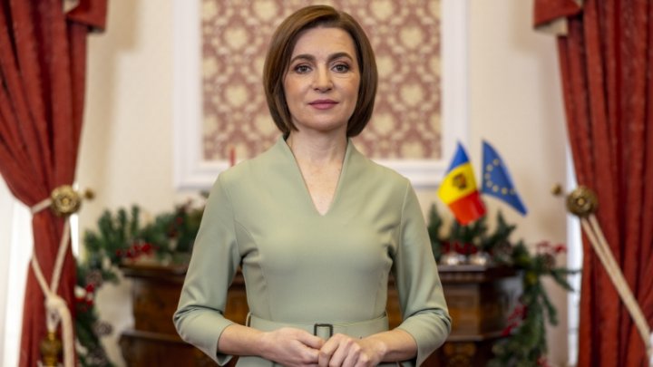 Președintele Maia Sandu, la cumpăna dintre ani: „Să întâmpinăm 2023 cu modestie, cu recunoștință și cu speranță că e un început pentru țara noastră”