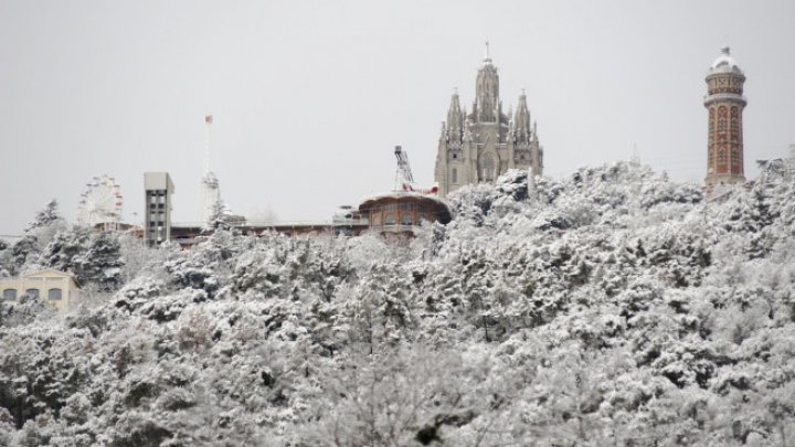 30 de regiuni din Spania, sub alertă de ninsori abundente. Barcelona, acoperită de zăpadă (FOTO)