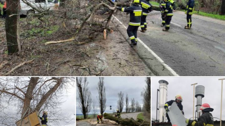 PRĂPĂD în țără din cauza VÂNTULUI PUTERNIC. În caz de situații excepționale, cetățenii sunt rugați să sune la 112