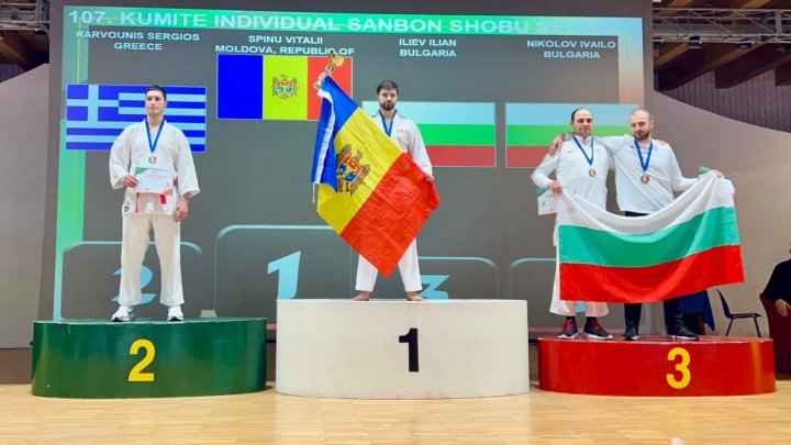 AUR! Vitalie Spînu a câștigat două medalii la Campionatul European de Karate Shotokan (FOTO)