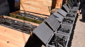 Peste 1300 de arme de foc, supuse distrugerii prin topire, la Bulboaca, cu sprijinul UE și PNUD (FOTO)