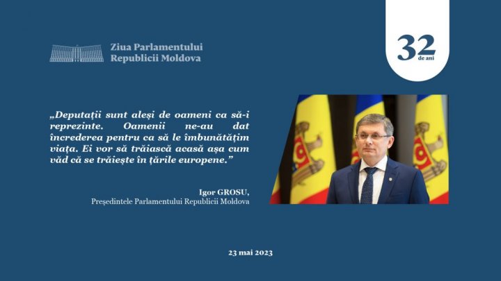 Sărbătoare! Parlamentul Republicii Moldova împlinește 32 de ani