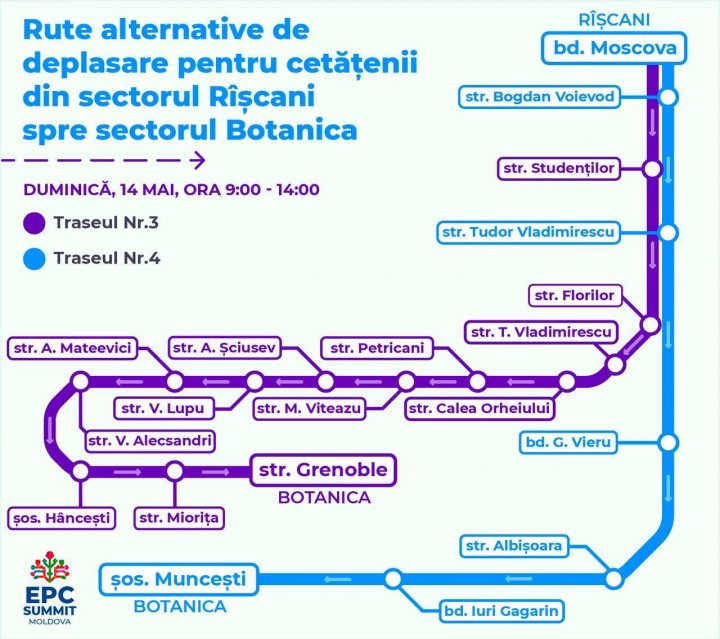 Pregătiri pentru Summitul CPE: Rute alternative pentru a intra sau ieşi din Chişinău (FOTO)