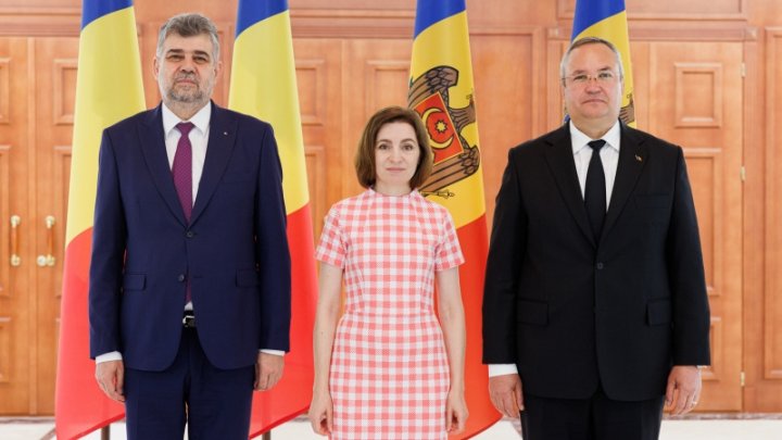 VIDEO Maia Sandu la întâlnirea cu Marcel Ciolacu şi Nicolae Ciucă: România ne ajută şi să ne modernizăm localităţile