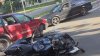 FOTO IMPACT VIOLENT între o motocicletă și o mașină pe strada Calea Ieșilor din Capitală. Sunt victime