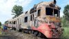 FOTO O locomotivă a luat foc la intrarea în orașul Ungheni