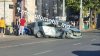 VIDEO Grav accident în centrul Chișinăului. Două mașini s-au ciocnit violent la o intersecție din inima Capitalei. Un pasager a ajuns la spital