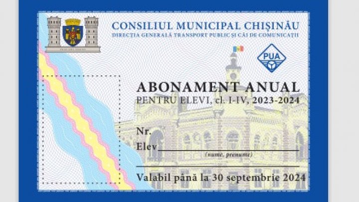 35 000 de elevi din Chișinău vor primi abonamente de călătorie gratuite pentru noul an de studii