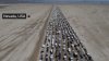 VIDEO Cozi uriașe cu mașini care părăsesc festivalul Burning Man. Oamenii au reușit să plece, după ce condițiile meteo s-au atenuat.