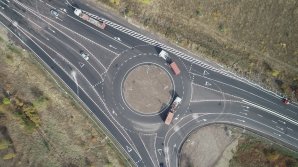 Lucrările de amenajare a sensului giratoriu pe drumul de Centură a muncipiului Chişinău, pe ultima sută de metri. Vezi cum arată (FOTO)