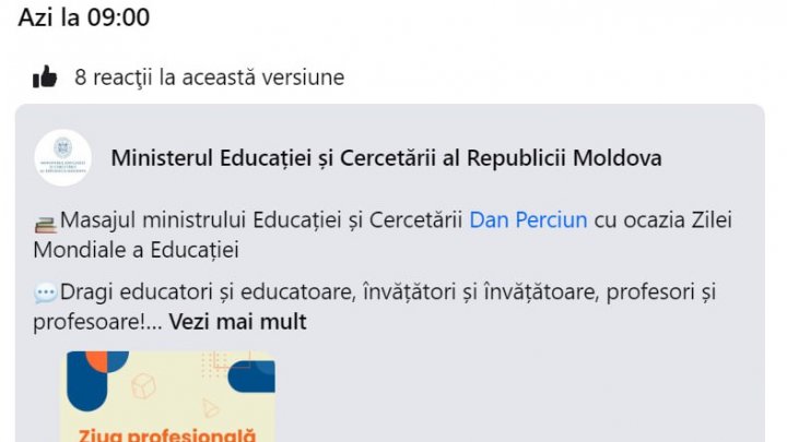 „Masaj” de la Ministrul Educației Dan Perciun pentru profesori