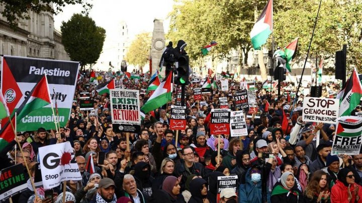 Primul protest pro-palestinian, la Paris, după atacurile Hamas